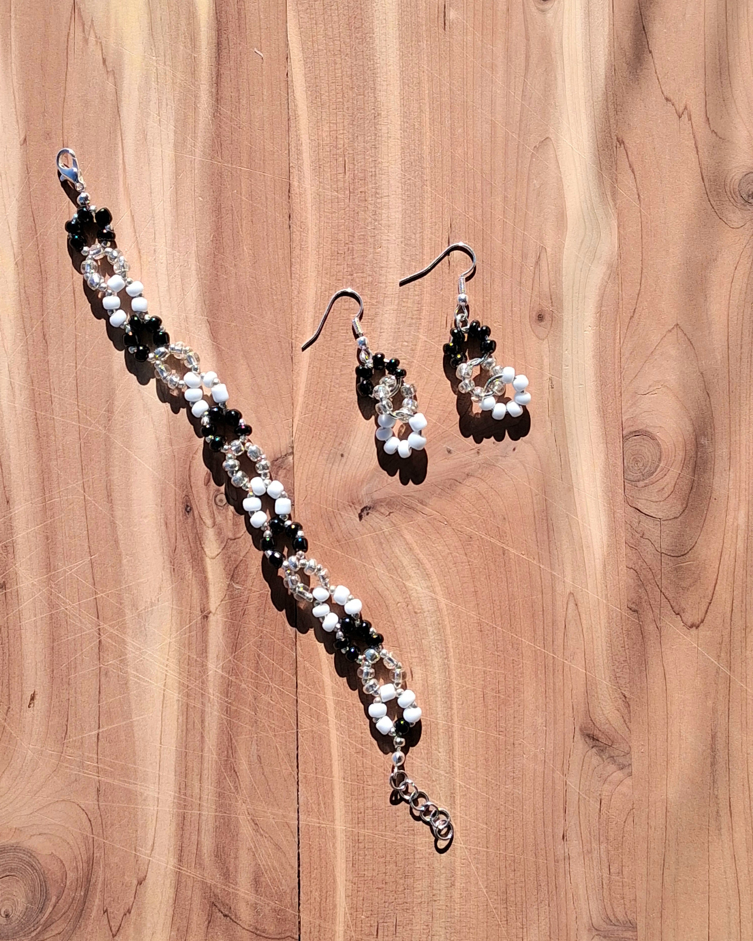 boho bracelet and earring set