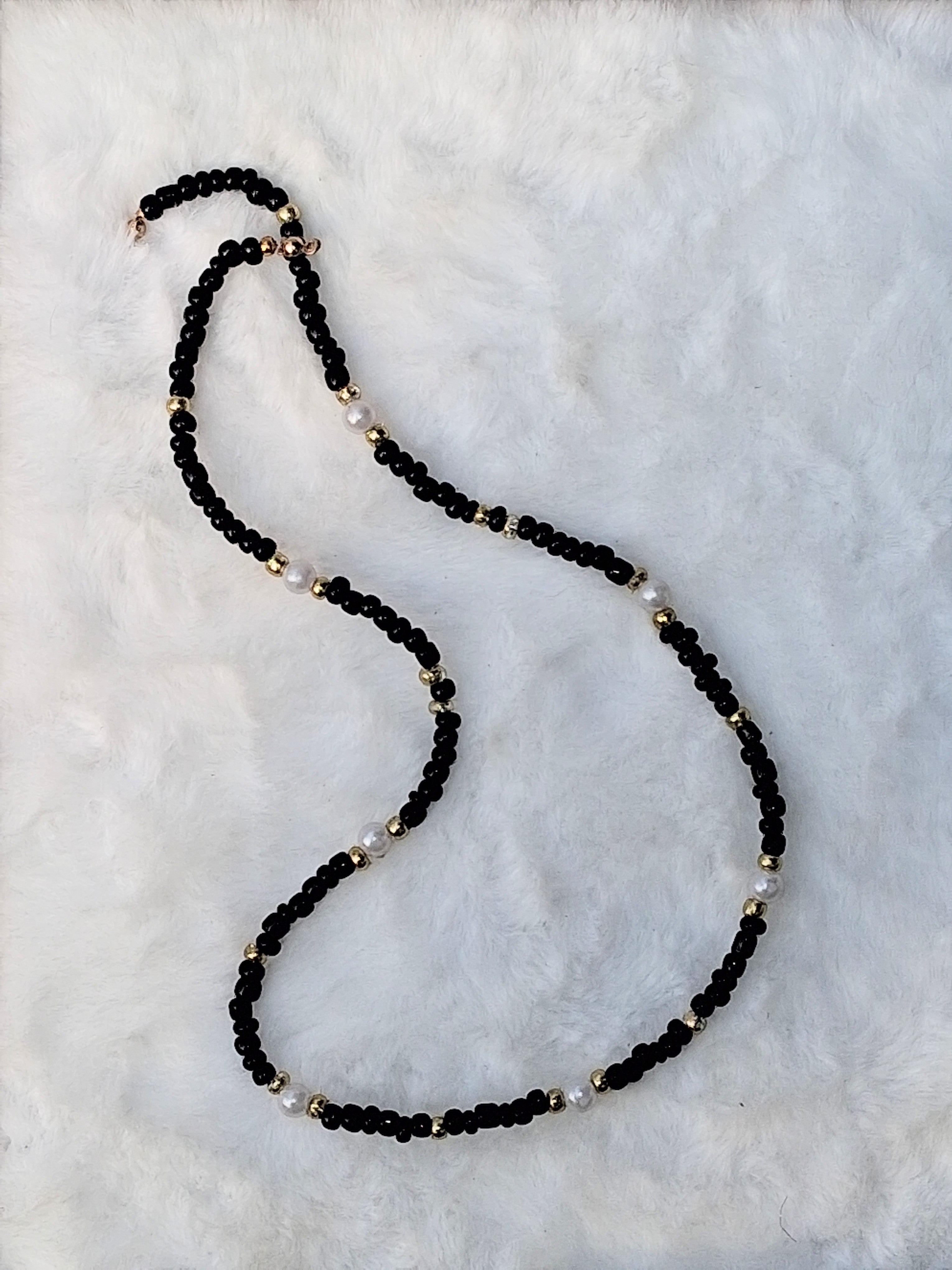 boho black necklace